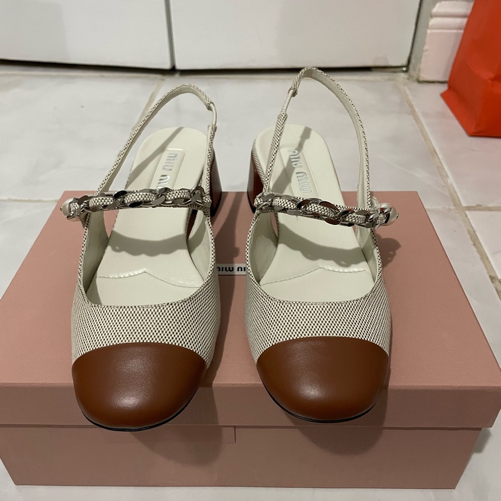 Miu Miu Slingback Ballet Pumps